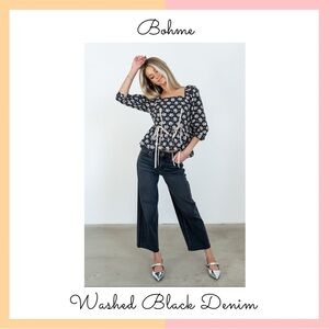 Bohme Charcoal Wide Leg Jeans